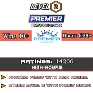 CS2 Premier Account [Premier Ratings: 14206 | Hours Played: 6300+]
